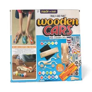DIY Build and Paint Wooden Cars Kit - New in Box - Made by me!